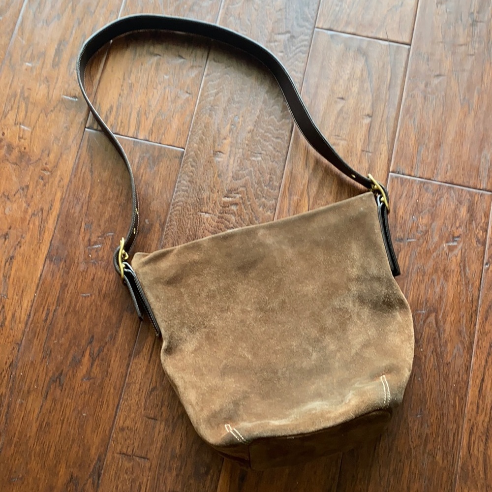 Brown Suede Coach Purse